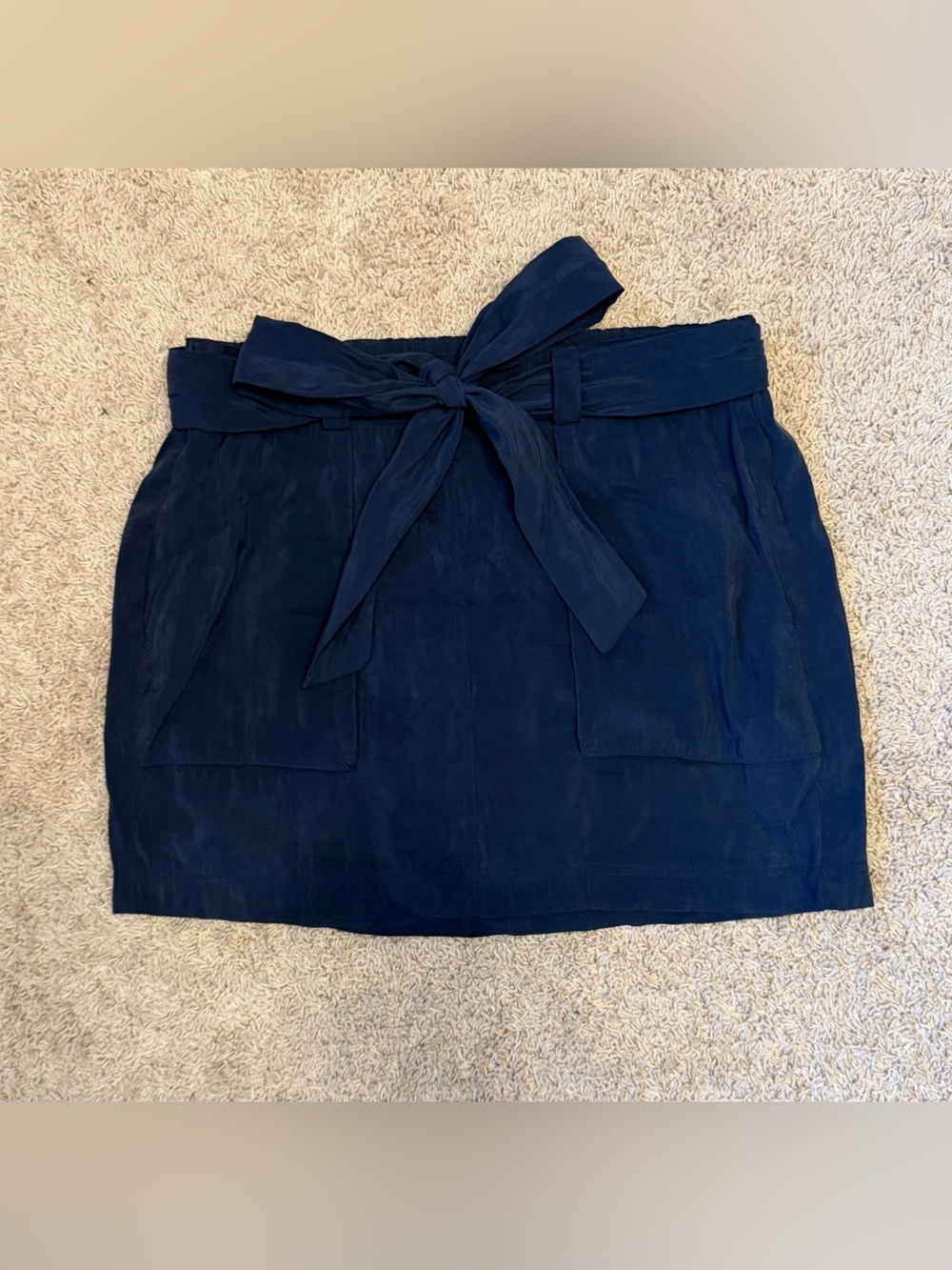 Old Navy Navy Tie-Belt Mini Skirt